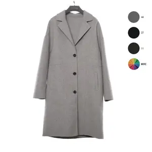 Factory Price Winter And Autumn Fashion Solid Color Long Wool Women's Coat