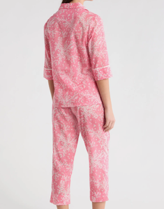 Pigiama in cotone da donna, set estivo con camicia da <span class=keywords><strong>notte</strong></span> e pantaloni con elastico in vita per serate rilassanti e notti riposanti, abbigliamento da <span class=keywords><strong>notte</strong></span> morbido. - Product Image 4