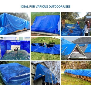 Toiture et protection des abris temporaires pendant les efforts de secours en cas de catastrophe Bâche PE bleue - Product Image 4