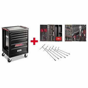 Carrito de Herramientas Stak 516 con Juego de 104 Piezas de Herramientas Mecánicas y 6 Barras de Extensión de Trinquete - Product Image 1