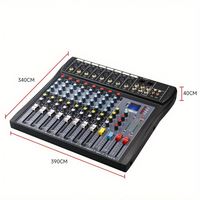 Table de mixage audio CT-80 professionnelle à 8 canaux, carte de mixage de système de son Console de mixage DJ équipement sonore/amplificateurs/haut-parleur