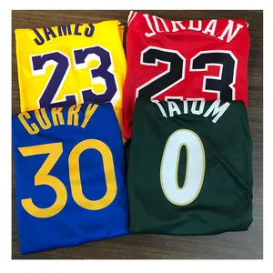 Alle 32 Teams Thailand Kwaliteit Basketbalshirt James Bryant Devin Booker Pippen Tatum Bryant Stephen Curry Klassiek Uniform