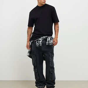 Camiseta de Hombre de Alta Calidad, 180g 200g 230g 300g, Peso Pesado, Estampada, Talla Grande, Algodón, Lisa, Hombros Caídos, para Hombre - Product Image 3