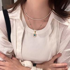 <span class=keywords><strong>Set</strong></span> di Gioielli alla Moda con Collana e Orecchini in Argento Sterling Placcato Oro con Turchese e Madreperla Naturale - Product Image 6