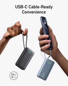 Batería Externa <span class=keywords><strong>Anker</strong></span> A1259 Nano Compacta de 10000 mAh con Certificación ETL, PD30W, Pantalla Digital, Cable Tipo-C Integrado y Carga Rápida - Product Image 3
