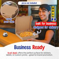 Boîtes à pizza jetables écologiques biodégradables sur mesure avec gaufrage en papier kraft, carton pliable pour l'emballage alimentaire