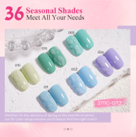 Großhandel Abrltino 36 Farben Fester Ungiftiger Hochwertiger UV-Gel Nagellack Palette Creme Pudding Schlamm Diamant Glitzer CE