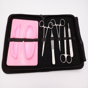 ชุดอุปกรณ์เย็บแผลสีชมพูพร้อมชุดอุปกรณ์สีดำ,ชุดเครื่องมือเย็บทางการแพทย์สำหรับการฝึกนักเรียน | ชุดเย็บแผลทางทันตกรรม - Product Image 5