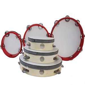 Tamborín Promocional de 10 Pulgadas, Instrumentos de Percusión para Niños 456789, Tambor de Mano, Sonajero, Herramienta de Enseñanza de Baile para Navidad - Product Image 2