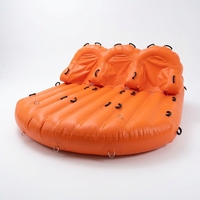 Bateau gonflable UFO orange personnalisé en usine, 6 places, 3,7x2,5m, tube de sport nautique commercial pour le plaisir sur le lac et la mer