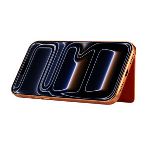 ที่ยึดโทรศัพท์มือถือแม่เหล็กสีส้มหนังลายลิ้นจี่สำหรับ Apple <span class=keywords><strong>iPhone</strong></span> 17/16/15/14/<span class=keywords><strong>13</strong></span>/<span class=keywords><strong>12</strong></span> พร้อมช่องใส่บัตร - Product Image 5