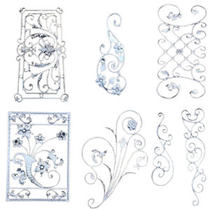 Accesorio <span class=keywords><strong>de</strong></span> estampado <span class=keywords><strong>de</strong></span> <span class=keywords><strong>hierro</strong></span> forjado, varios estilos, <span class=keywords><strong>puerta</strong></span> <span class=keywords><strong>de</strong></span> valla al aire libre, diseños decorativos <span class=keywords><strong>de</strong></span> rosetas <span class=keywords><strong>de</strong></span> <span class=keywords><strong>terraza</strong></span>, piezas <span class=keywords><strong>de</strong></span> <span class=keywords><strong>hierro</strong></span> forjado para balcón - Product Image 4