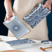 Ensemble de bols à riz en céramique bleu et blanc de style japonais Newell, boîte cadeau avec design minimaliste pour la cérémonie d'ouverture