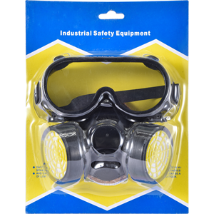 Cartouches filtrantes anti-poussière Peinture en aérosol Masque filtrant à air Demi-masque Respirateur réutilisable avec lunettes de protection de sécurité - Product Image 4