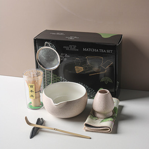Juego de constitución de té de cerámica al por mayor, juego de té Matcha, juego de <span class=keywords><strong>4</strong></span>/7 piezas, batidor de té de cerámica japonés, juego de cuencos Matcha con pico - Product Image 6