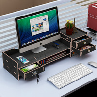 Support de bureau personnalisé pour écran d'ordinateur, étagère de rangement, organiseur de clavier, boîte de rangement de bureau, fournitures de bureau