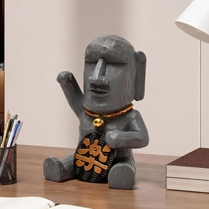 <b>Top</b> Rhyme <b>Easter</b> Island Stone Statue Resin Figurine Artistic Desktop Decoration For Home Living Room Housewarming Gift - Product Image 4