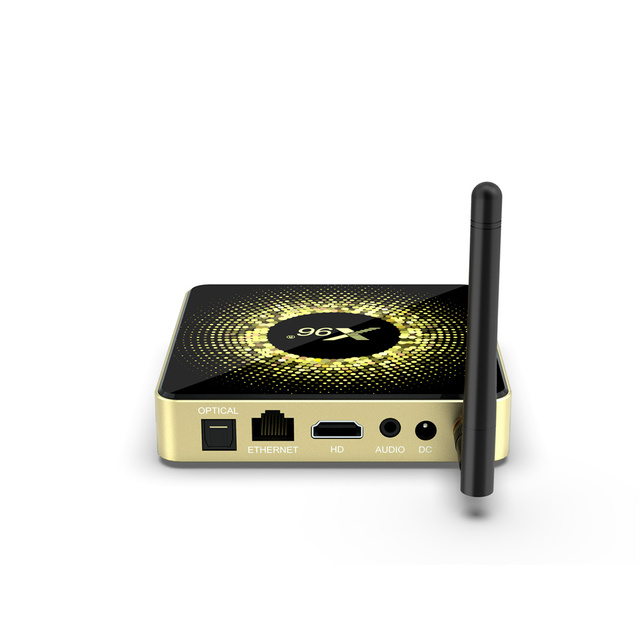 X96 X10 Android Tv Box Metal Shell Amlogic S928X 5-Core WiFi6 8GB RAM DDR4 64GB 8k Android TV Box with External Antenna