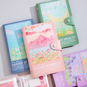 Gran Oferta: Libro de Ahorros de Cuero Suave con Diseño de Pintura al Óleo, Organizador de Efectivo, Clip para Billetes, Libro de Ahorros de Billetes, Libro de Contabilidad y Finanzas - Product Image 2