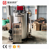 Nouvelle chaudière à vapeur verticale à tubes d'eau robuste, 500 kg, à gaz diesel léger, gaz naturel ou GPL, livraison rapide, stock disponible, zone centrale-ouest