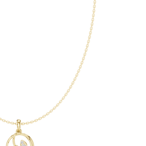 Stylish Minimal Swirl Orbit Pave Diamond Circular Solitaire Pendant <b>Necklace</b> Fine Jewelry for Women Gift Available at Best Price - Product Image 2