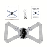 Wochuan Affichage LED Rappel de vibration intelligent Orthèse réglable du haut du dos Correcteur de posture intelligent pour hommes et femmes