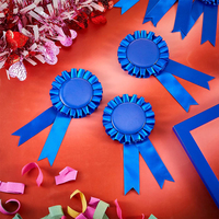 Ensemble d'épingles de bouton colorées vierges de logo personnalisé de haute qualité insigne de ruban de récompense de rosette de motivation avec crochet pour des événements