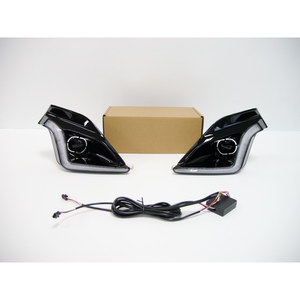2 stuks LED NIEUWE dagrijverlichting voor <span class=keywords><strong>Toyota</strong></span> <span class=keywords><strong>Hilux</strong></span> GR Sport 2023-2026, 6000K DRL + gele richtingaanwijzers met scanfunctie - Product Image 6