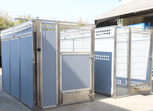 Luxury Full Bank Stackable Veterinary Stainless Steel <strong>Dog</strong> <strong>Kennels</strong> Metal <strong>Dog</strong> Cages - Product Image 5