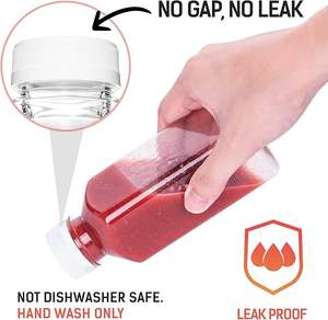 Botellas para Jugos con Tapas, Botellas Reutilizables para Jugos, Recipientes Transparentes para Bebidas con Tapas para Jugos, Smoothies y Otras Bebidas - Product Image 2