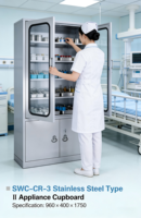 Meuble médical de haute qualité, armoire à médicaments en acier inoxydable, table de rangement verrouillable, petite armoire à médicaments