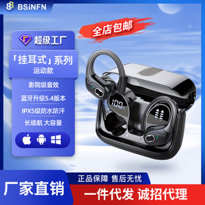 Auriculares deportivos inalámbricos con Bluetooth IPX7, resistentes al agua, Control táctil, códec AAC, batería de larga duración para correr, gimnasio y entrenamiento - Product Image 5