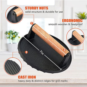 Molde Manual de Hierro Fundido <span class=keywords><strong>para</strong></span> <span class=keywords><strong>Hacer</strong></span> <span class=keywords><strong>Hamburguesas</strong></span> Dobles, Molde <span class=keywords><strong>para</strong></span> Carne Rellena, Prensa <span class=keywords><strong>para</strong></span> <span class=keywords><strong>Hamburguesas</strong></span>, Ecológico, Antiadherente, Impermeable <span class=keywords><strong>para</strong></span> Acampar y <span class=keywords><strong>Hacer</strong></span> Barbacoas - Product Image 4