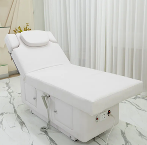 เตียงนวดและทำทรีทเมนท์หน้าแบบไฟฟ้าสามมอเตอร์ ปรับสีได้ พร้อมตู้เก็บของ ดีไซน์ร่วมสมัย ฟังก์ชั่นทำความร้อน - Product Image 4