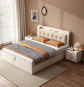 Nouveaux ensembles modernes de <span class=keywords><strong>chambre</strong></span> <span class=keywords><strong>à</strong></span> <span class=keywords><strong>coucher</strong></span> de prix bon marché boîte de meubles de rangement lit double exécutif pour adultes - Product Image 1