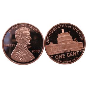 Koin Tembaga Tua Jumbo Penny 1 Oz .999 Tembaga Murni <span class=keywords><strong>2</strong></span>/4 Koin Bulat Whitehouse - Product Image 1