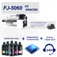 Impresora de cama plana UV de doble cabezal A2 5060, máquina de impresión de alta velocidad para letrero acrílico, tablero de PVC, decoración de madera y vidrio de Metal