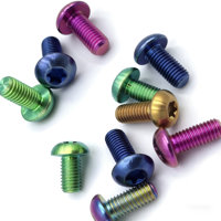 Vis Torx en titane, boulons à tête boutonnée colorés CNC, tailles M3/M4/M6/M8/M10, norme ISO classe 4.8 et 6.8 pour vélos et motos
