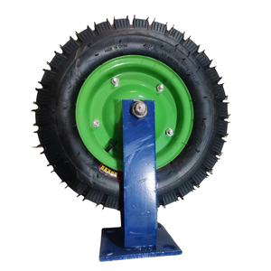 Venta caliente <span class=keywords><strong>Barrow</strong></span> 4,00-8 neumático inflable goma carretilla Material de acero con estilo giratorio placa de montaje rígida Carro de mano - Product Image 2