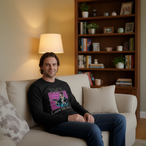 T-shirt a maniche lunghe Pms Leave Me Alone con design comico femminista - Product Image 3