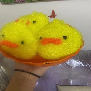 Hot Bán Acrylic Hình Dạng Vịt Làm Sạch Acrylic Vải Món Ăn Nhà Bếp Scrubber Món Ăn Khăn Khăn Lau Bụi - Product Image 3