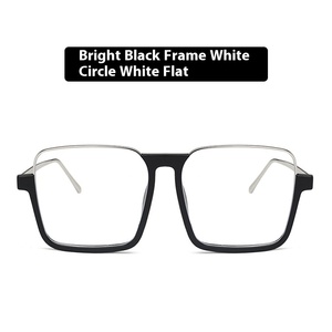 Hot bán New Retro lớn khung lõm Kính mắt Châu Âu Mỹ nửa-khung chống ánh sáng màu xanh Gương phẳng tổ chức trực tuyến - Product Image 4