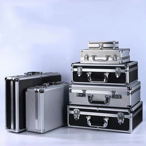 Stocked Metal Package Box Large Size Outdoor Camping Privacy Portable Metal Tin Aluminum Alloy Travel Storage Box with Handle