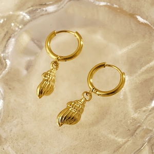 516 Custom Beach Ocean Jewelry Style Starfish Conch Dolphin Shell Seahorse <strong>Octopus</strong> 18k Gold Fashion Dangle Hoop Women <strong>Earrings</strong> - Product Image 5