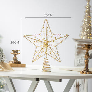 2025 Glowing Five-Pointed Star <b>Christmas</b> <b>Tree</b> Topper Iron Art LED Decorative House Shaped <b>Tree</b> Top From Factory Direct Wholesale - Product Image 6