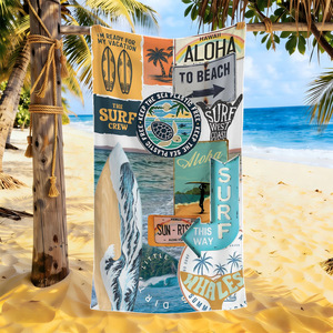 ผ้าเช็ดตัวชายหาดไมโครไฟเบอร์พิมพ์ลายทันสมัย ซึมซับน้ำได้ดีเยี่ยม ไม่ซีดจาง แห้งเร็ว ไม่ติดทราย ขนาดสั่งทำพิเศษ 2 - Product Image 1
