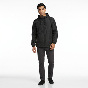 Finer Threads New Design Custom Breathable <b>Men's</b> Vintage Autumn Windbreaker <b>Jacket</b> Hooded Casual Outdoor <b>Canvas</b> Sportswear - Product Image 1