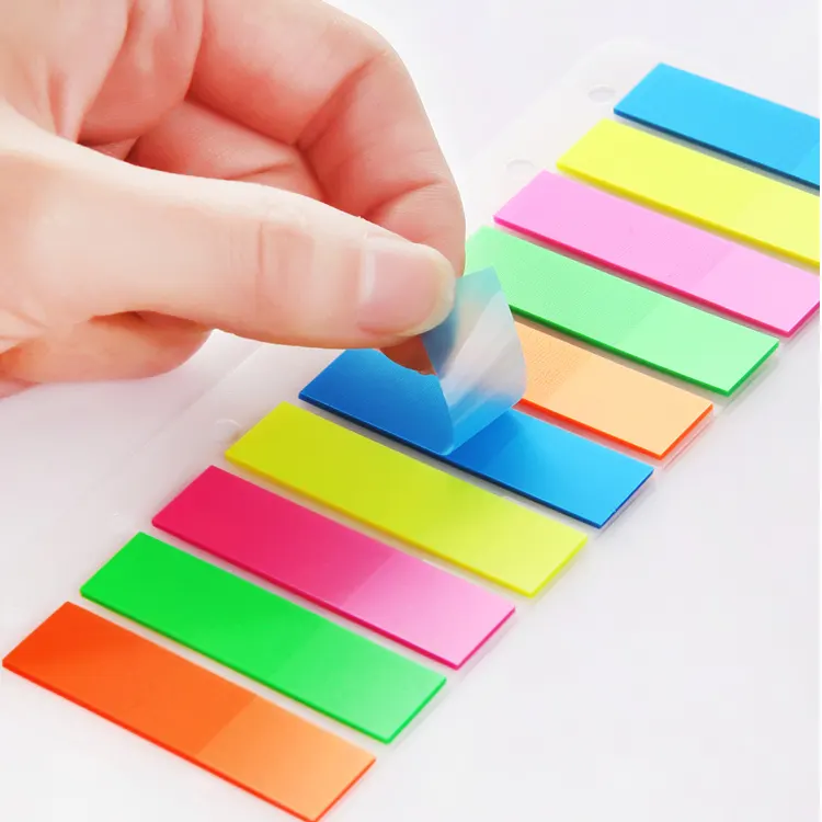 गर्म बिक्री Stickynote पारभासकता कागज मजबूत चिपकने वाला हल्के रंग पसंदीदा चिपचिपा नोट्स कस्टम आकार