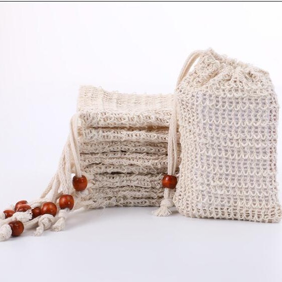 Beige avec perles marron