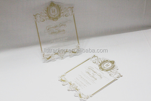 <span class=keywords><strong>Invitation</strong></span> acrylique claire de <span class=keywords><strong>mariage</strong></span> acrylique de <span class=keywords><strong>plexiglas</strong></span> de forme différente faite sur commande - Product Image 4
